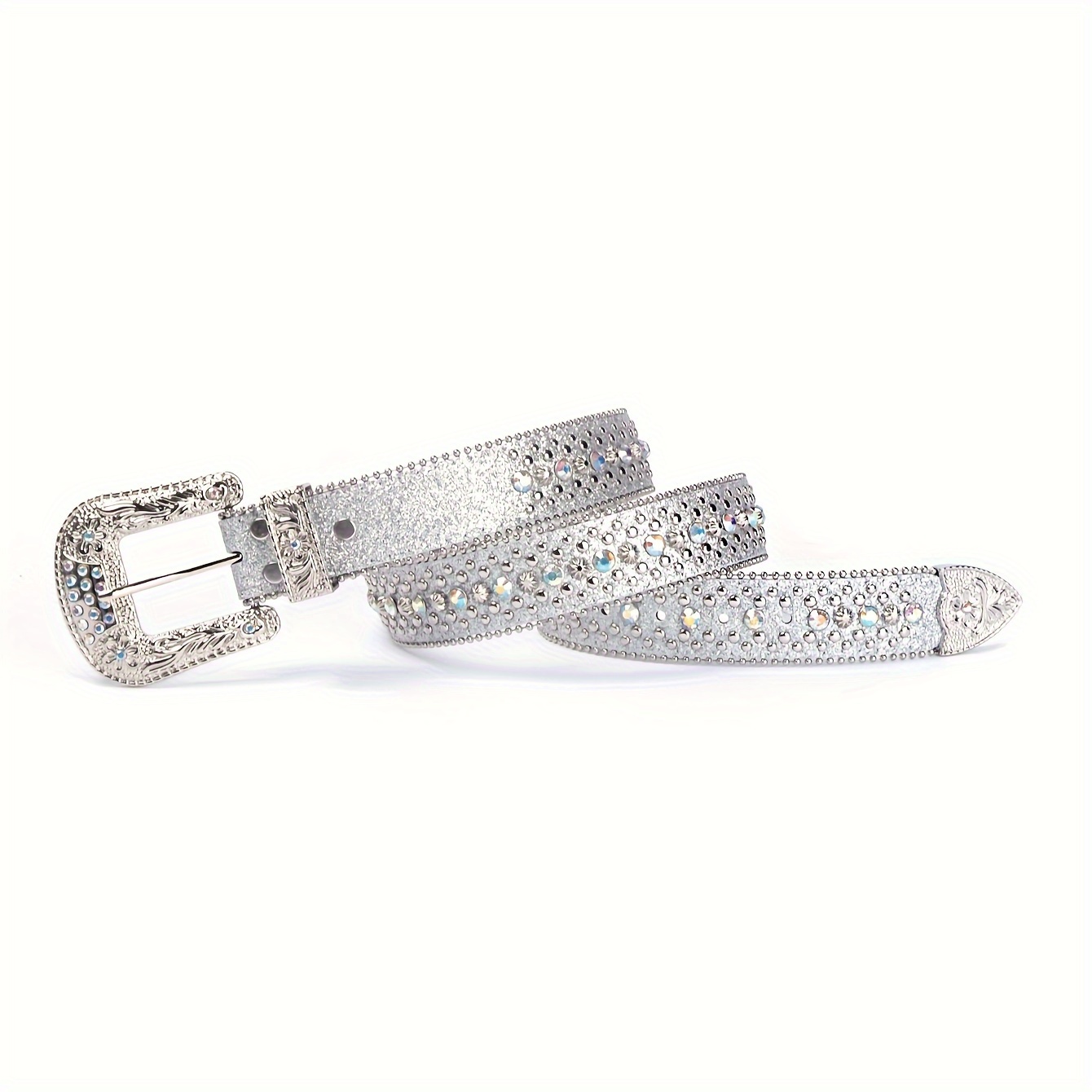 Rhinestone Belt Western Cowboy Cowgirl Crystal Studded Strap Belts